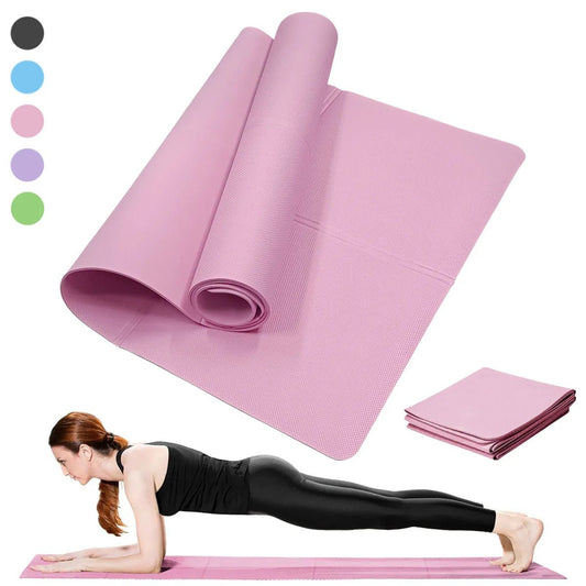Yoga Mat Pilates Fitness Mat 3/4/6mm Thicknes Non Slip Yoga Cushion - GymFashions.ca
